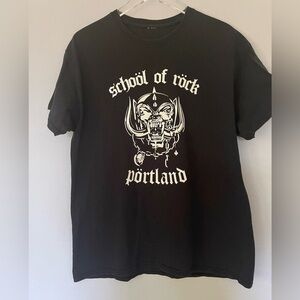 SCHOOL of Rock Portland Black T Shirt L